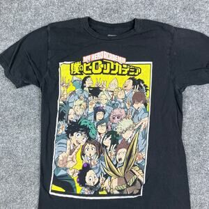 My Hero Academia T-Shirt Mens S Black Anime Funimation Graphic Tee